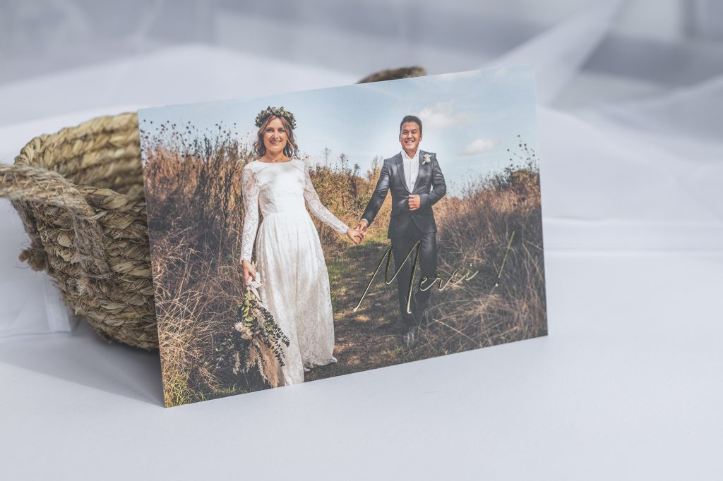 carte remerciement mariage