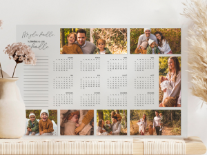 calendrier mural plexi