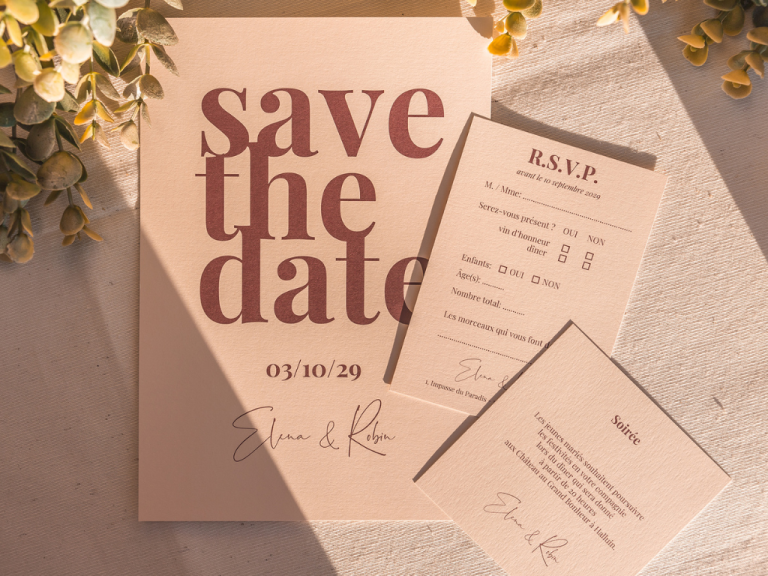 Save the date mariage